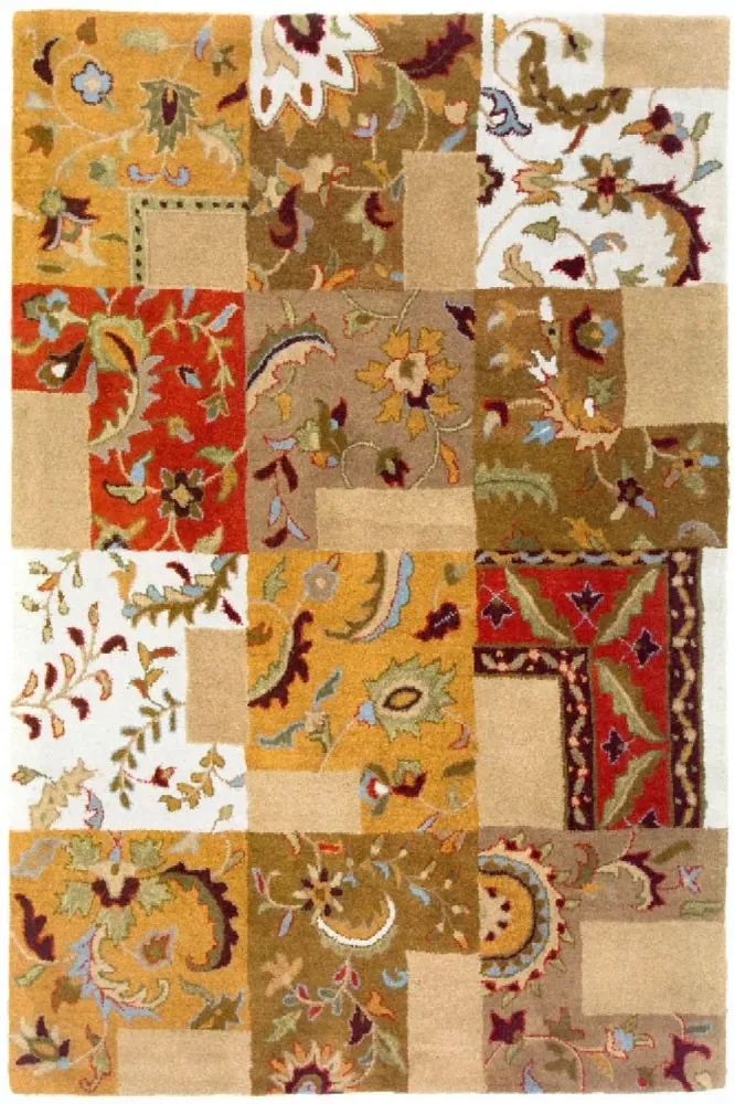 Ullteppe - 189 x 136 cm - flerfarget