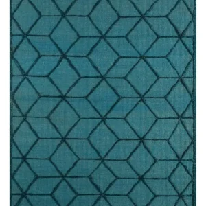 Ullteppe - 240 x 150 cm - havblå