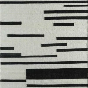 Ullteppe - 240 x 150 cm - svart og hvitt