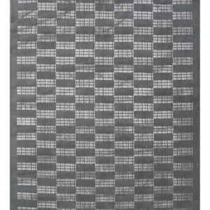 Ullteppe - 270 x 180 cm - svart og hvitt