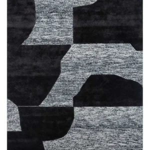 Ullteppe - 270 x 180 cm - svart og hvitt