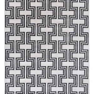 Ullteppe - 330 x 240 cm - svart og hvitt