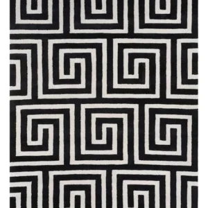 Ullteppe - 330 x 240 cm - svart og hvitt