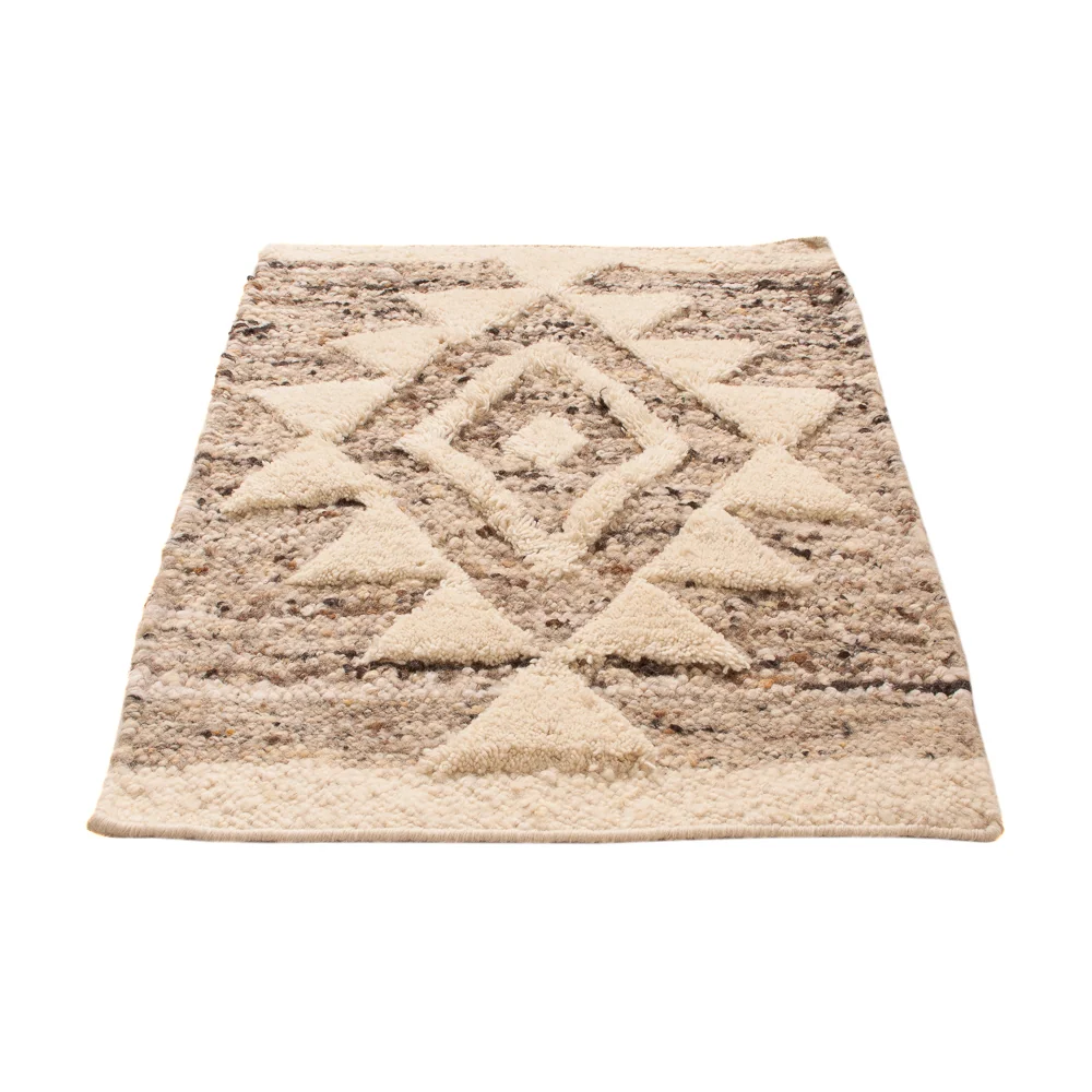 Ullteppe - 90 x 60 cm - lys beige