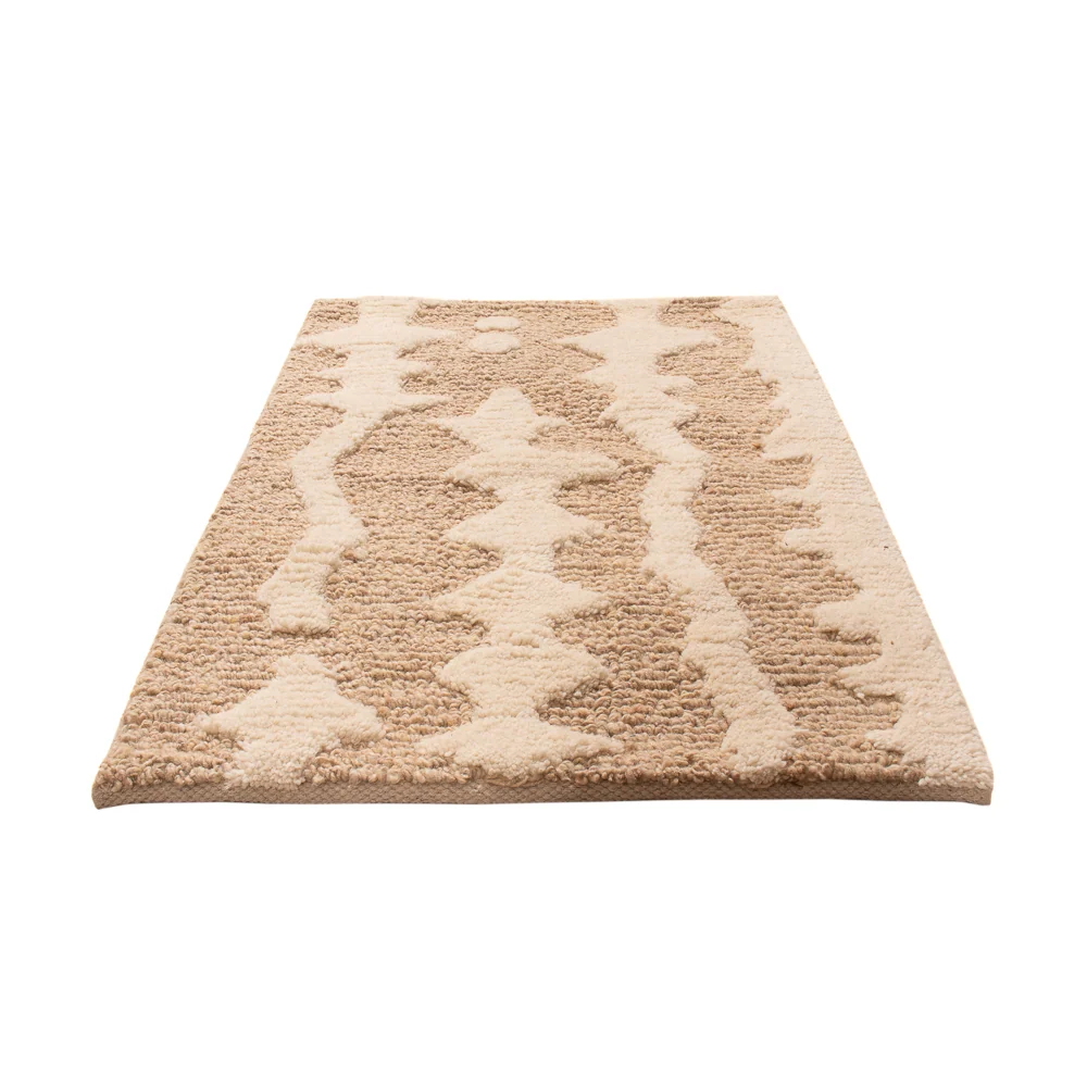 Ullteppe - 90 x 60 cm - mørk beige