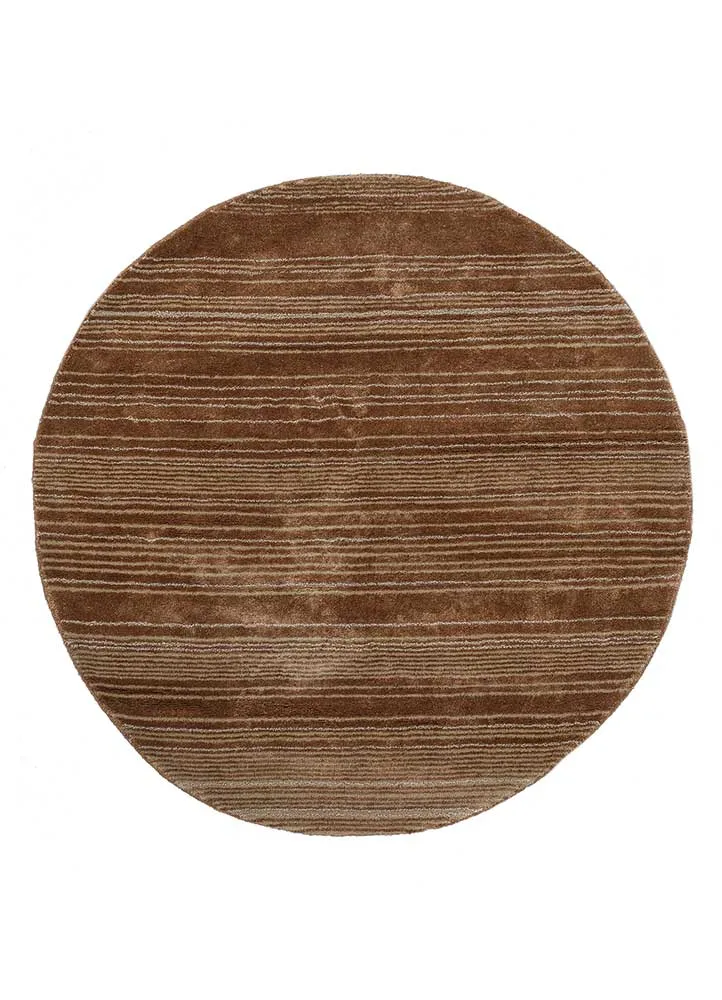 Ullteppe rundt - 120 x 120 cm - oransje