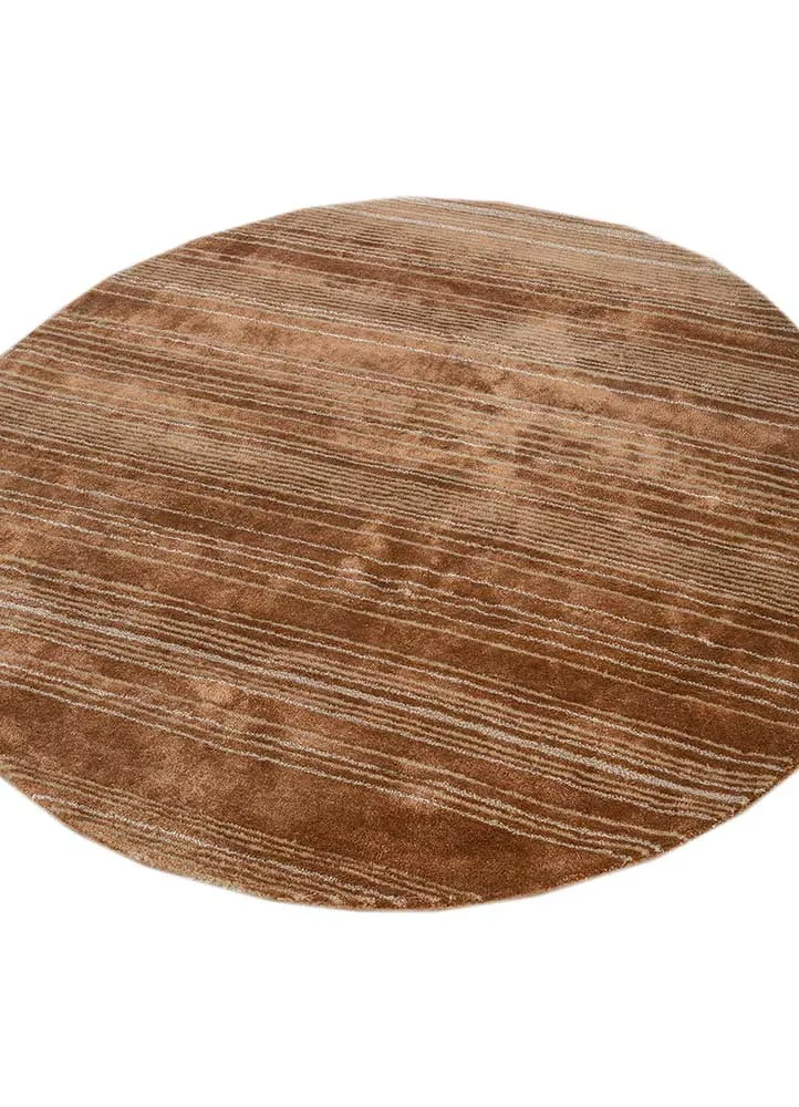 Ullteppe rundt - 120 x 120 cm - oransje