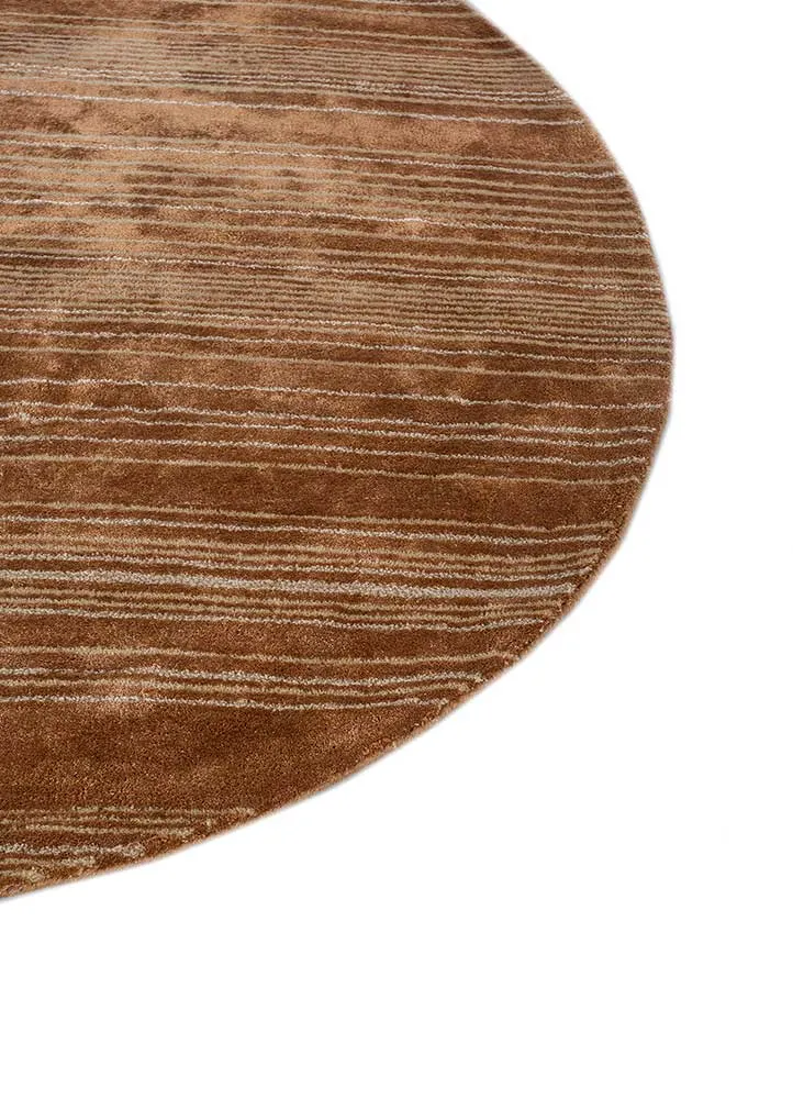 Ullteppe rundt - 120 x 120 cm - oransje
