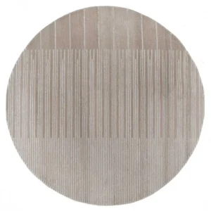 Ullteppe rundt - 180 x 180 cm - beige