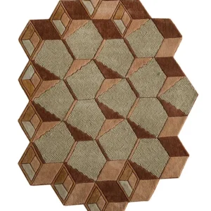Ullteppe spesiell form - 140 x 195 cm - mintgrønn