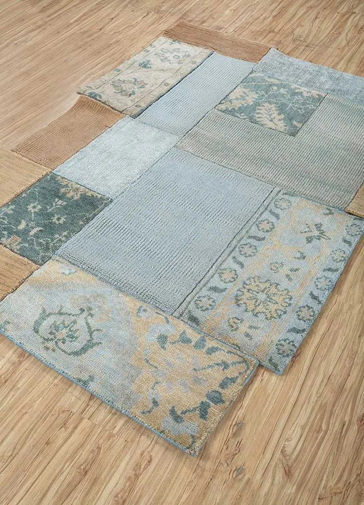 Ullteppe spesiell form - 180 x 120 cm - flerfarget