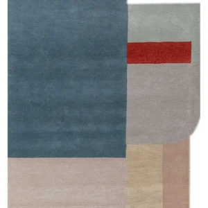 Ullteppe spesiell form - 235 x 150 cm - flerfarget