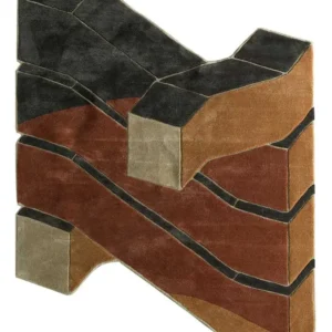 Ullteppe spesiell form - 240 x 180 cm - flerfarget