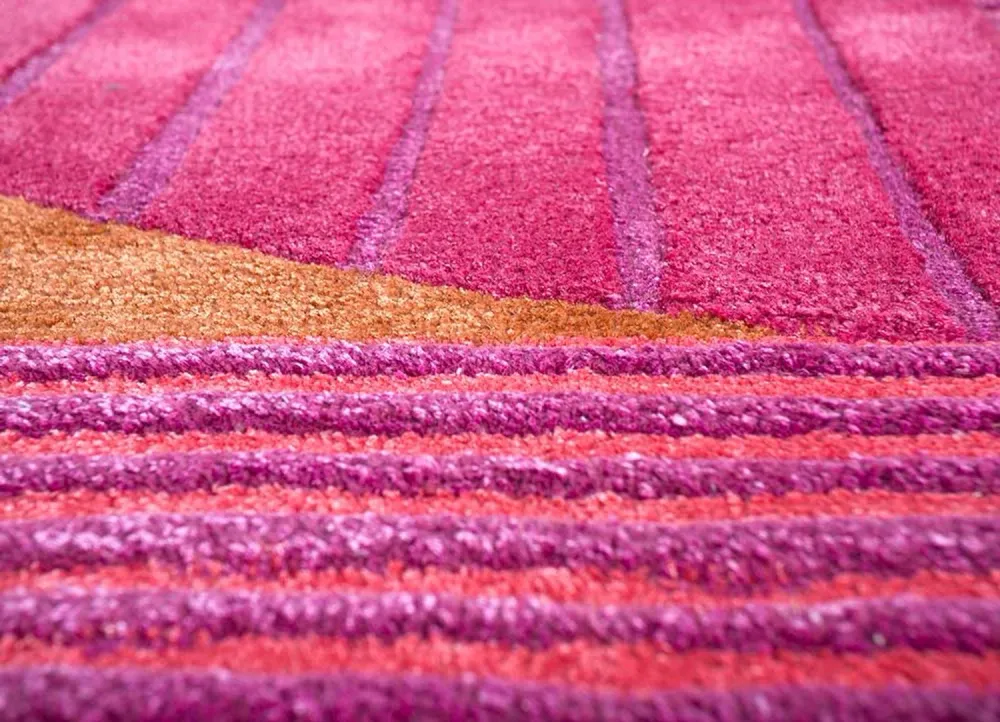 Ullteppe spesiell form - 270 x 180 cm - rosa