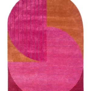 Ullteppe spesiell form - 270 x 180 cm - rosa