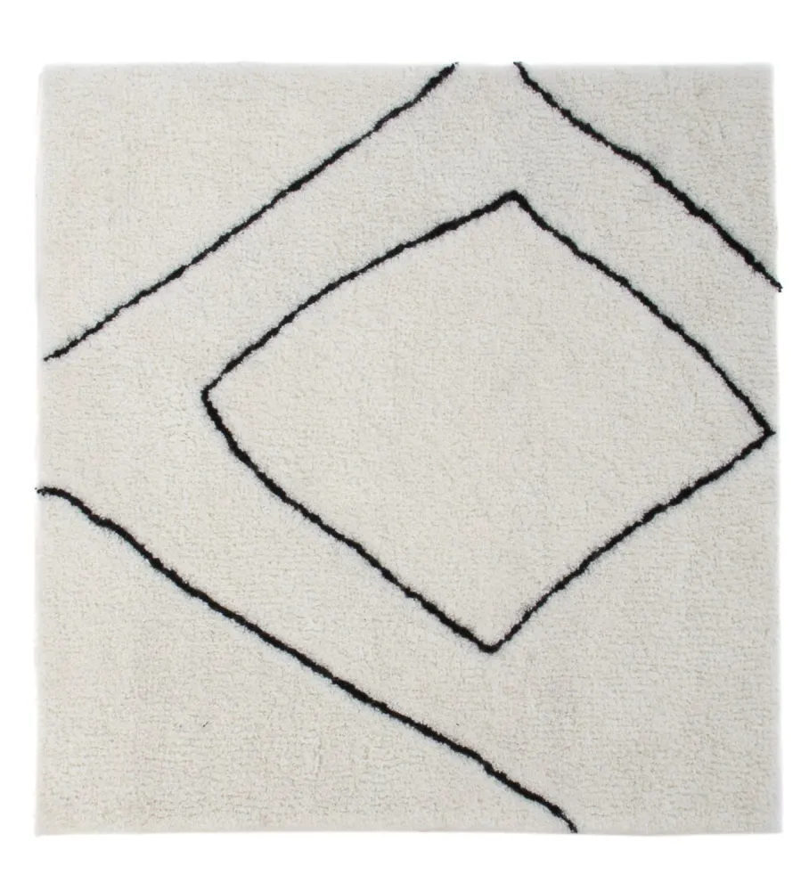 Ullteppe square - 62 x 62 cm - lysegrå