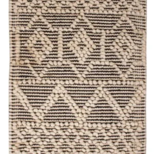 Ullteppe - 58 x 46 cm - svart og hvitt