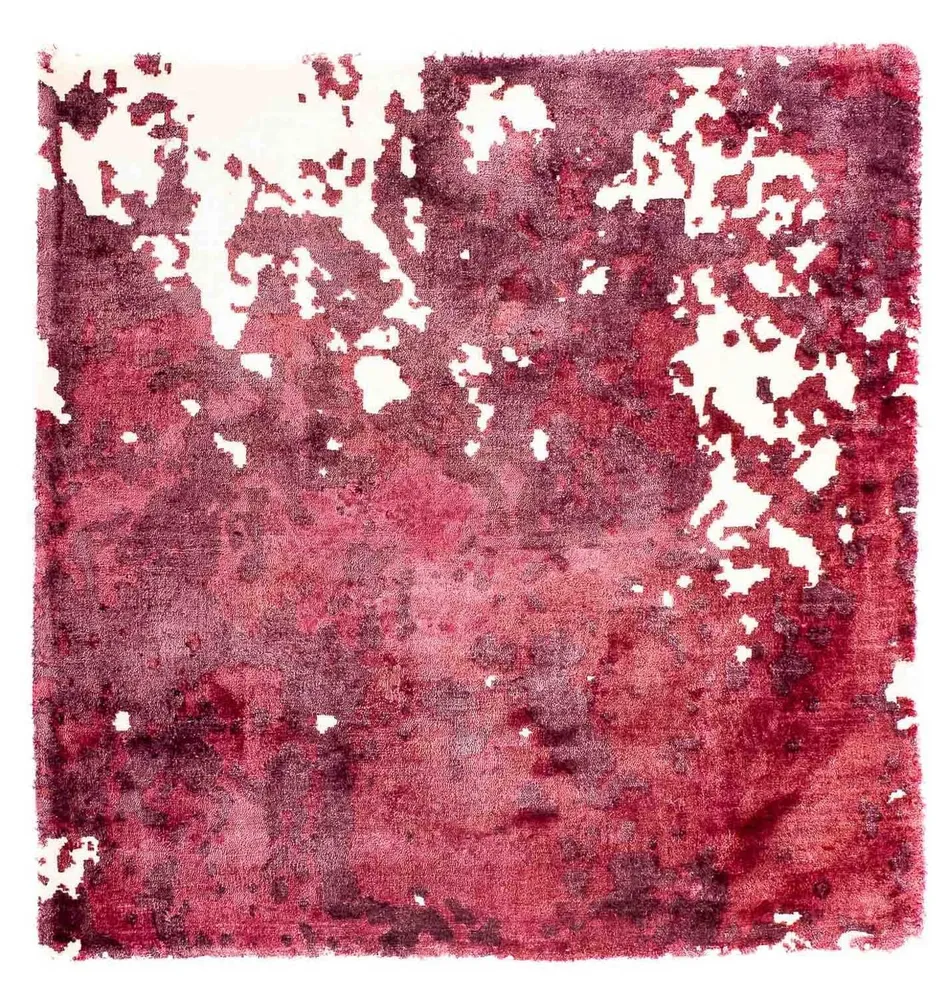 Viskose teppe square - 70 x 70 cm - flerfarget