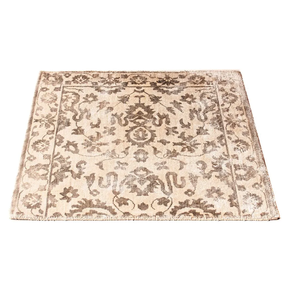 Viskose teppe square - 70 x 70 cm - lysebrun