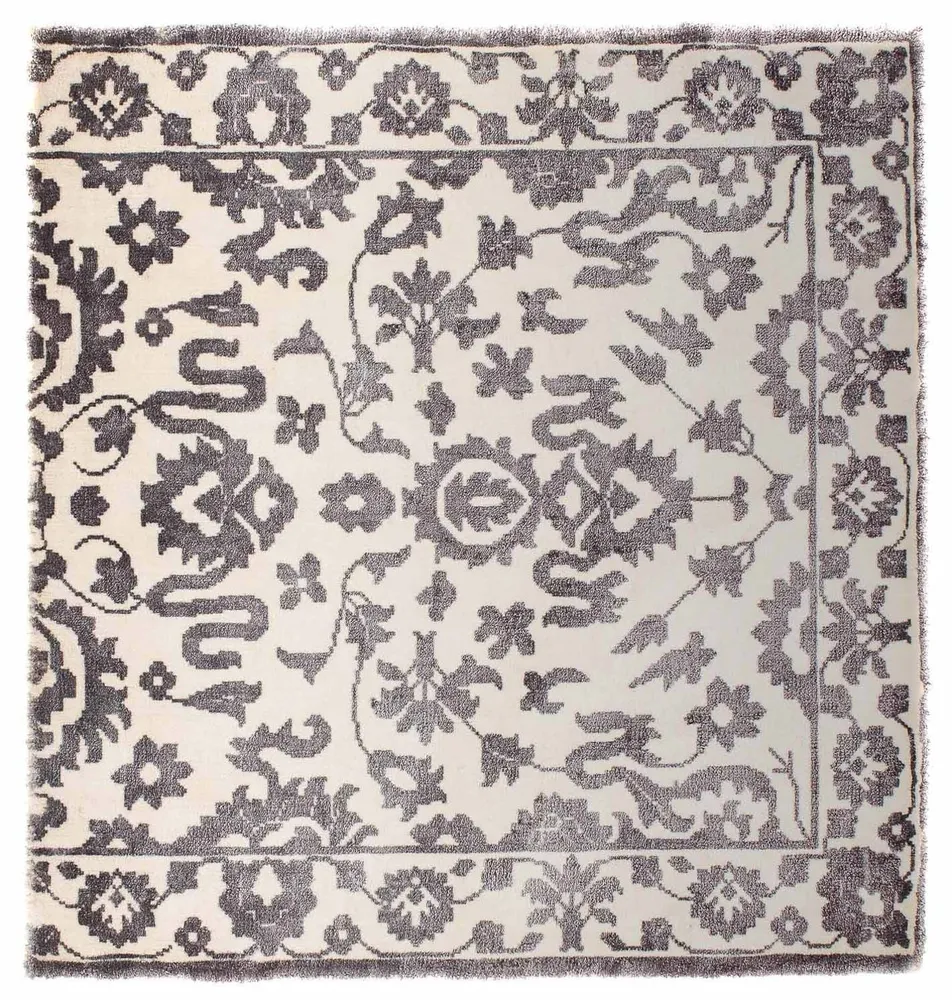 Viskose teppe square - 70 x 70 cm - lysegrå