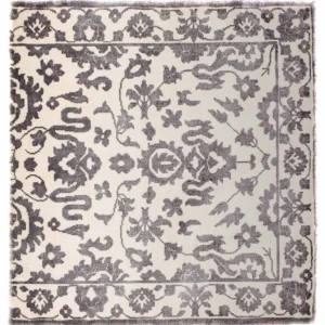 Viskose teppe square - 70 x 70 cm - lysegrå