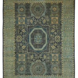 Ziegler Teppe - 315 x 250 cm - havblå