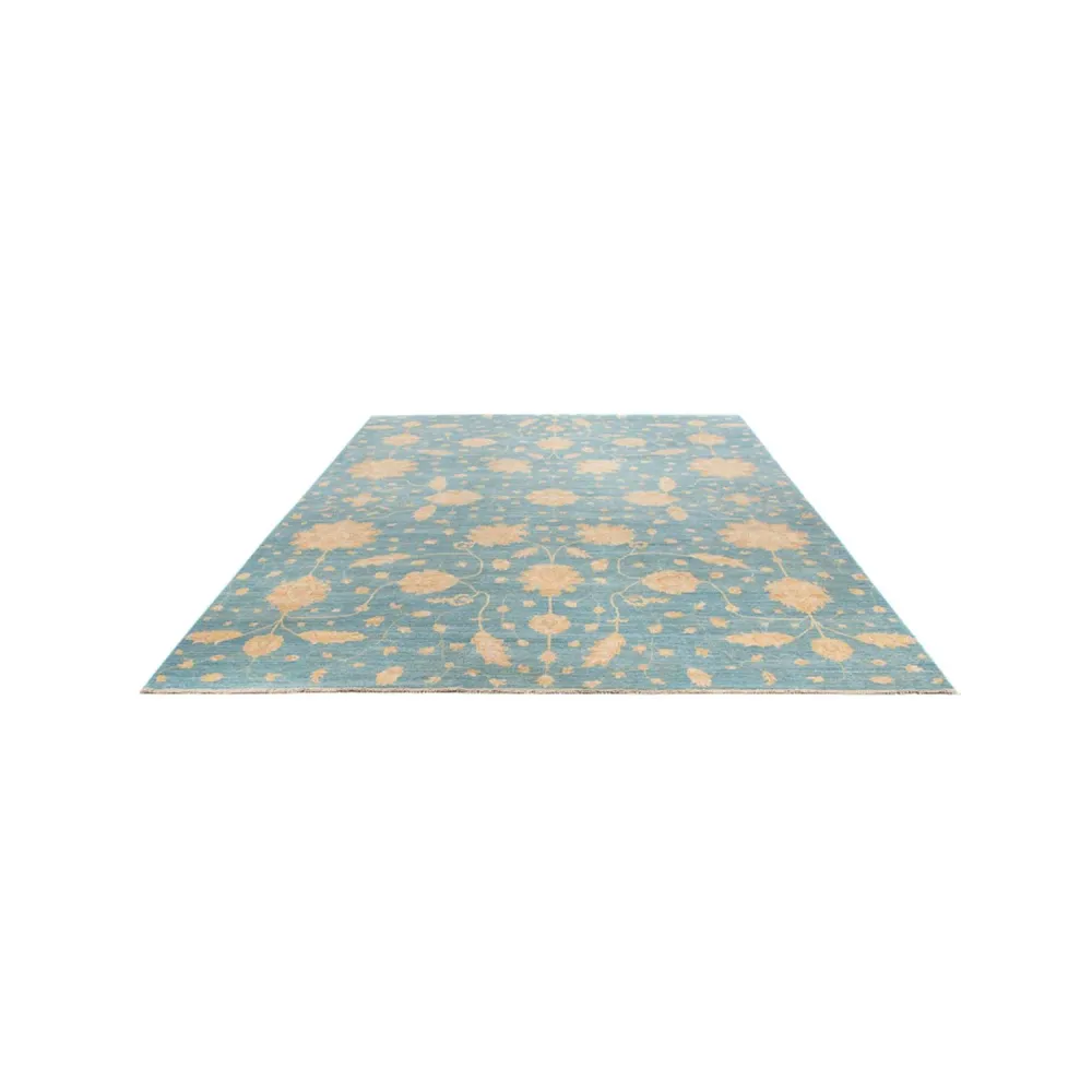 Ziegler Teppe - 348 x 252 cm - havblå