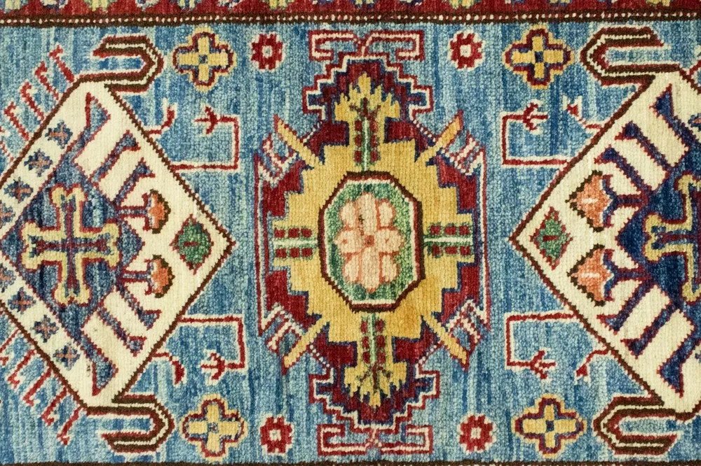 Ziegler Teppe - Kazak - 132 x 79 cm - lyseblå
