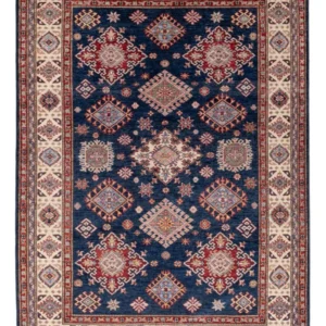 Ziegler Teppe - Kazak - 211 x 152 cm - mørkeblå