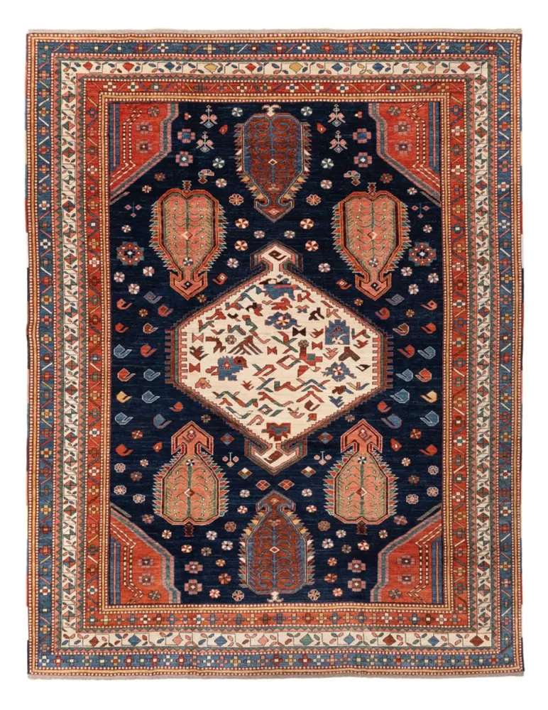 Ziegler Teppe - Kazak - 367 x 270 cm - mørkeblå