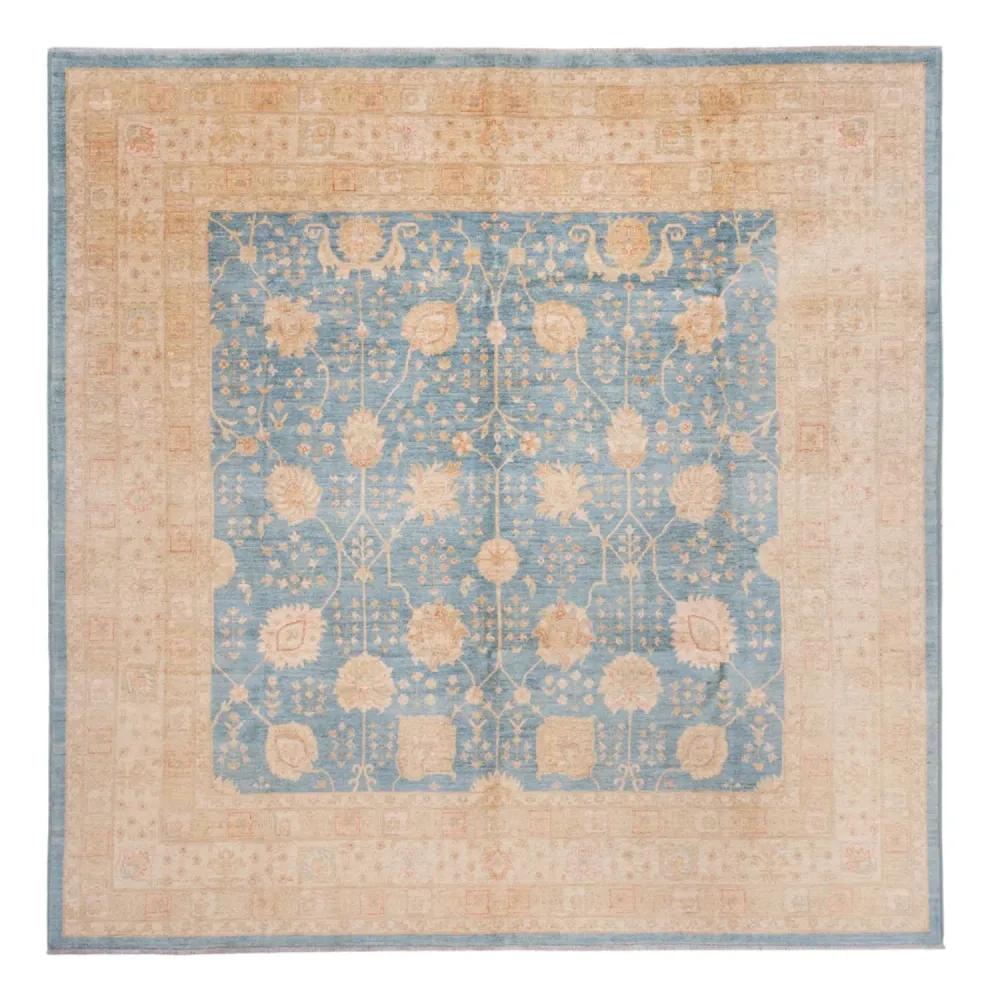 Ziegler Teppe square - 297 x 298 cm - lyseblå