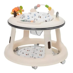 Gåstol Baby Sammenleggbar Med 360° Hjul, Grå, 67x67x45cm – Forroby