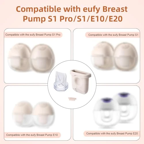 Brystpumpe reservedelssett 18 deler silikon til Eufy S1 Pro/S1/E10/E20 Fukaisu