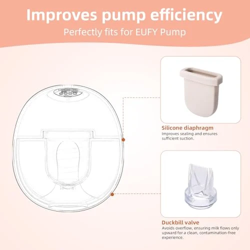 Brystpumpe reservedelssett 18 deler silikon til Eufy S1 Pro/S1/E10/E20 Fukaisu