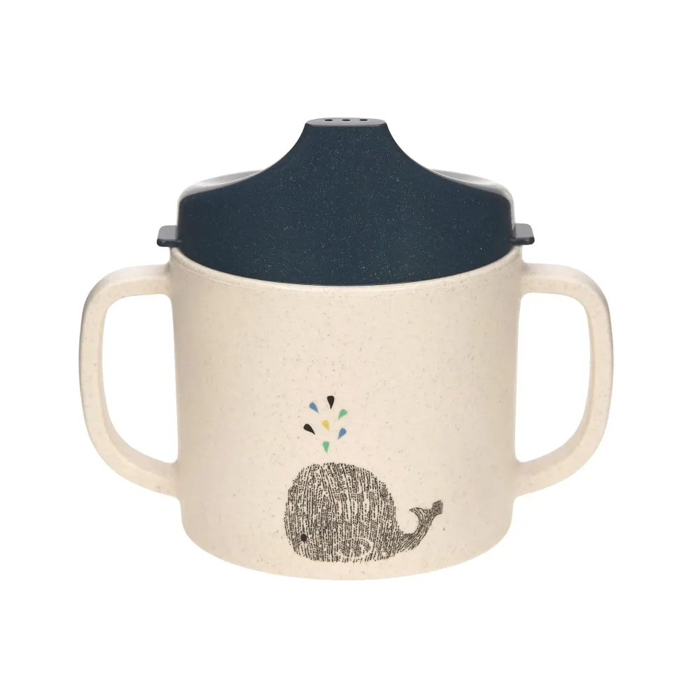 Tutekopp 150ml Med Hank Og Lokk, BPA-fri, Barn 6m+ Lässig Little Water Whale