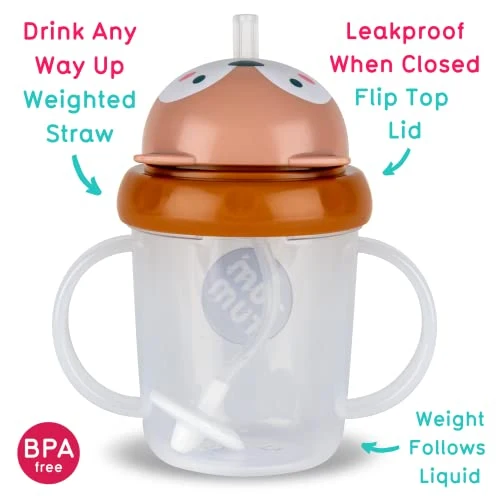 Tutekopp 200ml Med Vektet Sugerør Uten Ventil, BPA-fri – TUM TUM TT50
