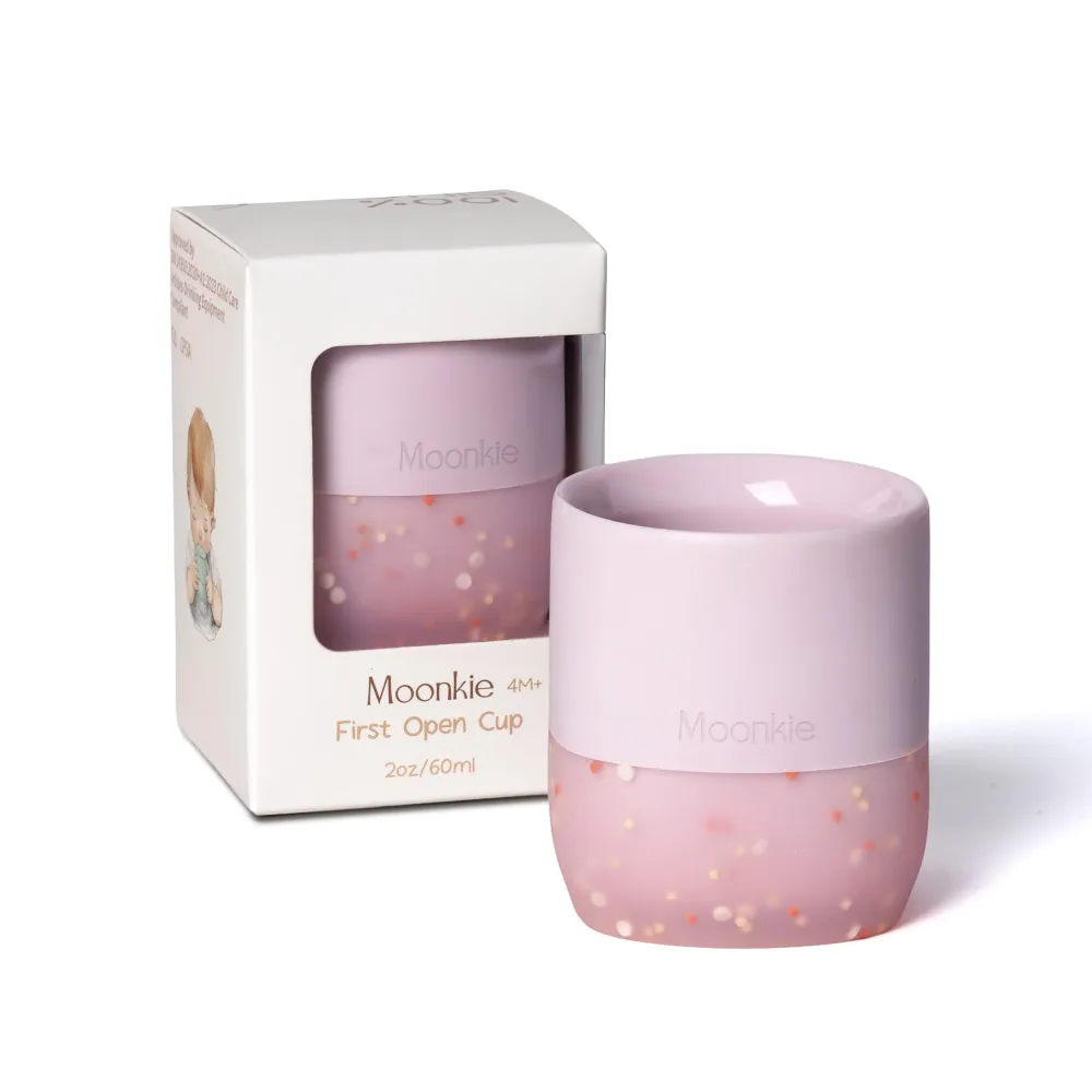 Tutekopp 2oz Silikon Baby 4+ Mnd, LFGB Og BPA-fri, Delikat Lilla Moonkie