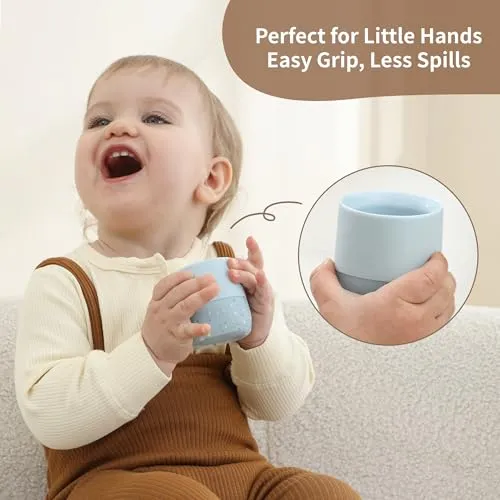 Tutekopp 2oz Silikon Baby 4+ Mnd, LFGB Og BPA-fri, Delikat Lilla Moonkie