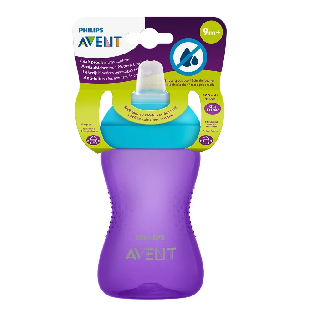 Tutekopp 300ml med myk, bitebestandig og lekkasjesikker tut – Philips Avent SCF802/02