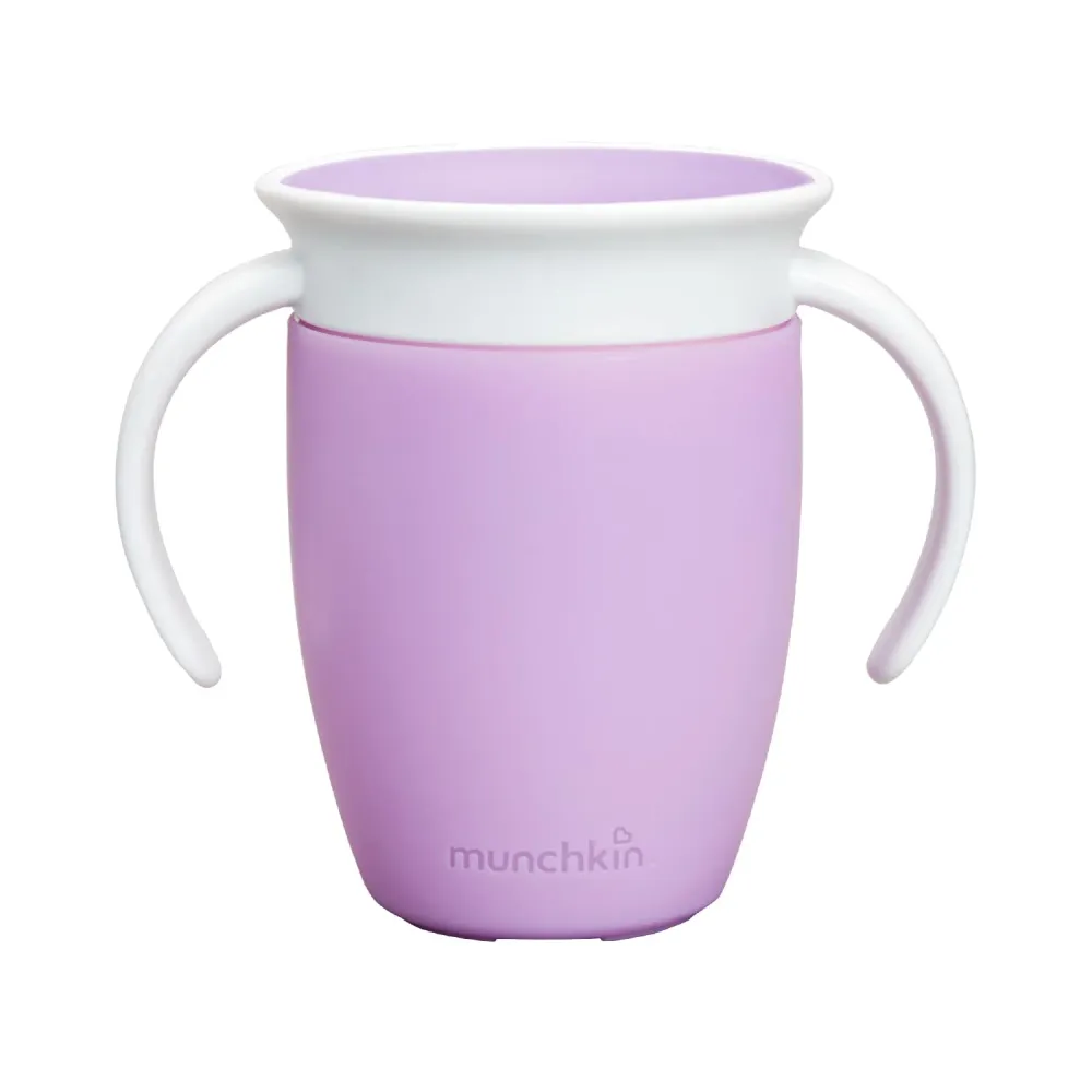 Tutekopp 360° treningskopp 207ml med håndtak, lekkasjesikker, lilla Munchkin 051621