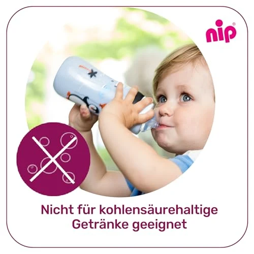 Tutekopp Med Sugerør 330ml, Lekkasjesikker, BPA-fri, Rosa Giraff – Nip