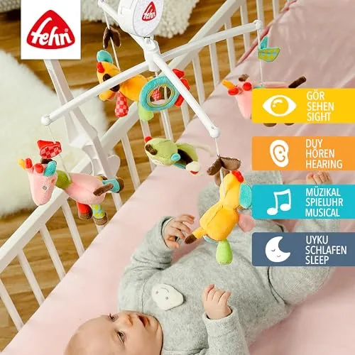 Spilledåse Baby Med Musikalsk Spilledåse Safari, Til Sprinkelseng, Fehn 74291