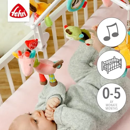 Spilledåse Baby Med Musikalsk Spilledåse Safari, Til Sprinkelseng, Fehn 74291
