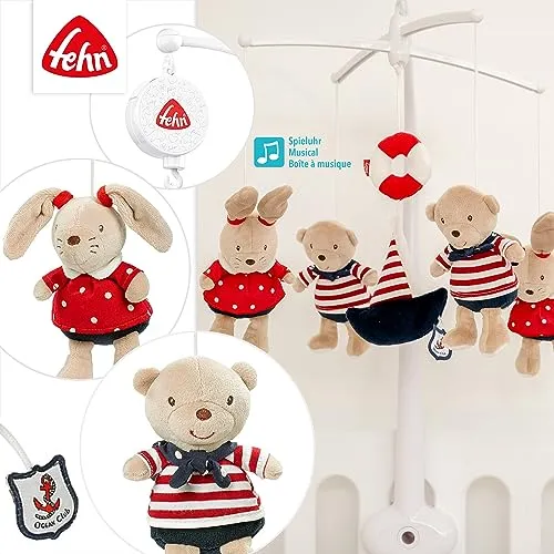 Uro Baby Med Musikalsk Spilledåse, Navy/rød, 0–5 Mnd – Fehn 78190