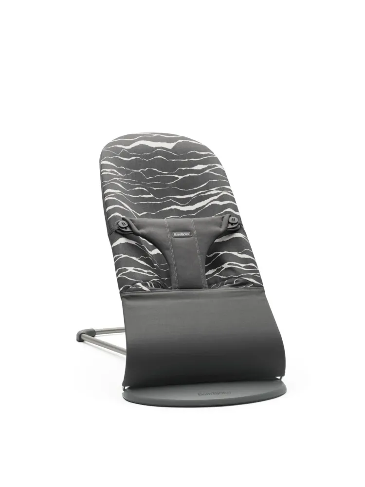 Babygynge ergonomisk sammenleggbar bomull antrasittgrå/nordisk natur BabyBjörn Bliss