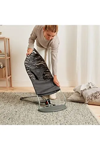 Babygynge ergonomisk sammenleggbar bomull antrasittgrå/nordisk natur BabyBjörn Bliss