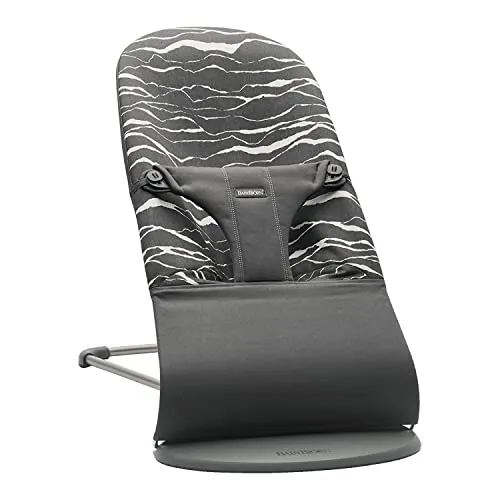 Babygynge ergonomisk sammenleggbar bomull antrasittgrå/nordisk natur BabyBjörn Bliss