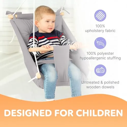 Babyhuske I Lerret 45cm Med 5-punkts Sele, Gråbrun – Cateam FS 008