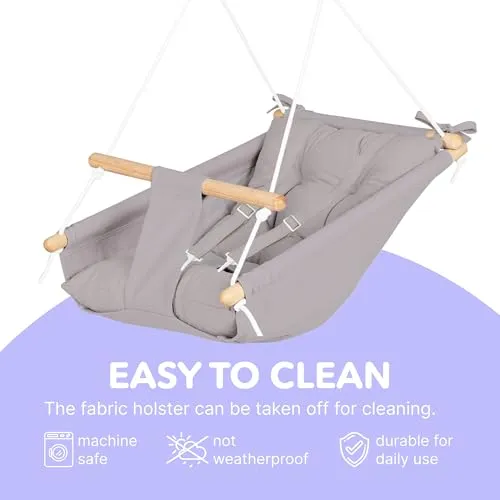 Babyhuske I Lerret 45cm Med 5-punkts Sele, Gråbrun – Cateam FS 008