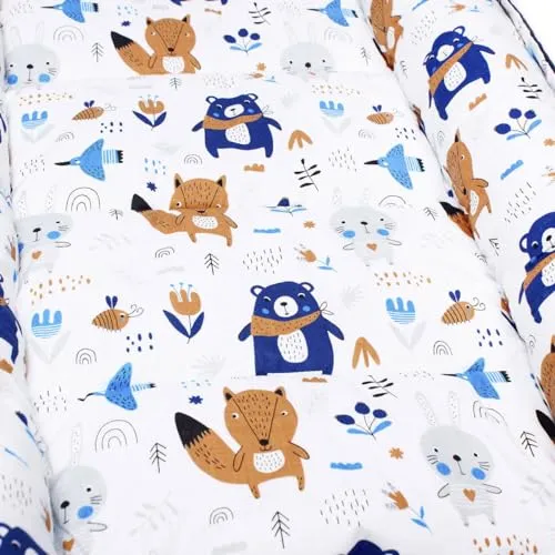 Babynest 2-sidig, Regulerbart 95x55cm AZTEC II, Bomull – PaLulli